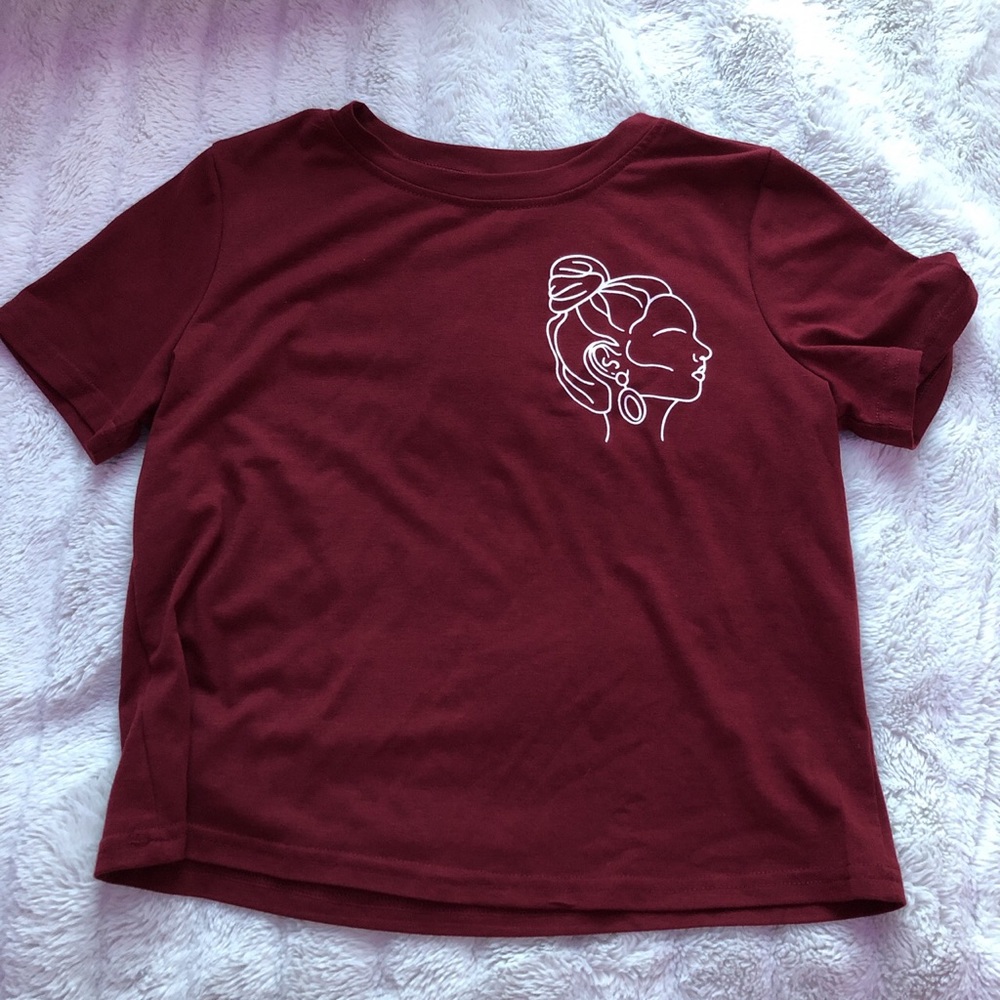 Maroon Crop Top